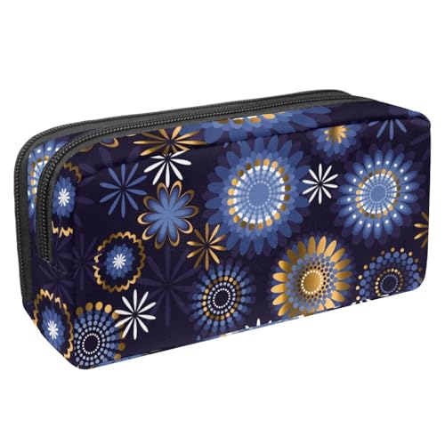 Eslifey Federmäppchen, grün und orange, Winter-Dinosaurier, großes Fassungsvermögen, Federmäppchen, Schreibwaren, Stiftetasche, Mehrfarbig 6, 2.3x8.2x3.9in/6x21x10cm, Kosmetikkoffer von Eslifey