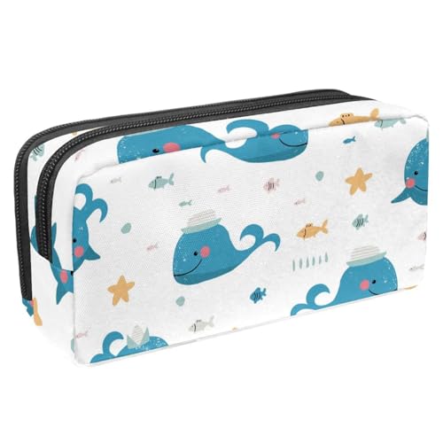 Eslifey Federmäppchen, grün und orange, Winter-Dinosaurier, großes Fassungsvermögen, Federmäppchen, Schreibwaren, Stiftetasche, Mehrfarbig 7, 2.3x8.2x3.9in/6x21x10cm, Kosmetikkoffer von Eslifey