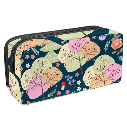 Eslifey Federmäppchen, grün und orange, Winter-Dinosaurier, großes Fassungsvermögen, Federmäppchen, Schreibwaren, Stiftetasche, Mehrfarbig 9, 2.3x8.2x3.9in/6x21x10cm, Kosmetikkoffer von Eslifey