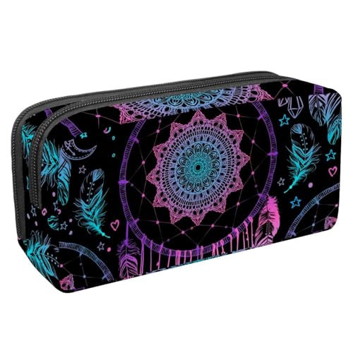 Eslifey Federmäppchen, niedliches Dinosaurier-Muster, großes Fassungsvermögen, Federmäppchen, Schreibwaren, Stiftetasche, Mehrfarbig 10, 2.3x8.2x3.9in/6x21x10cm, Kosmetikkoffer von Eslifey