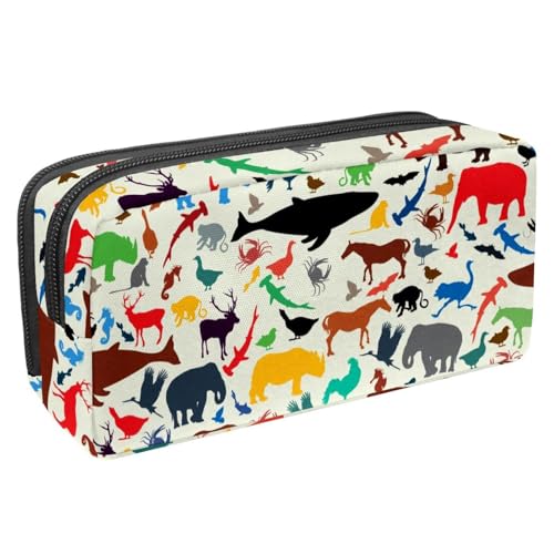 Eslifey Federmäppchen, niedliches Dinosaurier-Muster, großes Fassungsvermögen, Federmäppchen, Schreibwaren, Stiftetasche, Mehrfarbig 6, 2.3x8.2x3.9in/6x21x10cm, Kosmetikkoffer von Eslifey