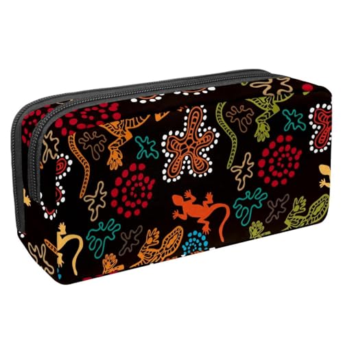 Eslifey Federmäppchen, niedliches Dinosaurier-Muster, großes Fassungsvermögen, Federmäppchen, Schreibwaren, Stiftetasche, Mehrfarbig 7, 2.3x8.2x3.9in/6x21x10cm, Kosmetikkoffer von Eslifey