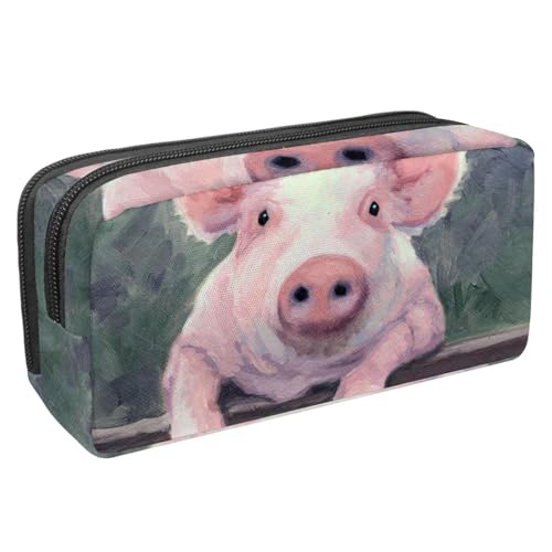 Eslifey Federmäppchen, schwarz-weißes Kuhmuster, großes Fassungsvermögen, Federmäppchen, Schreibwaren, Stiftebeutel, Mehrfarbig 8, 2.3x8.2x3.9in/6x21x10cm, Kosmetikkoffer von Eslifey