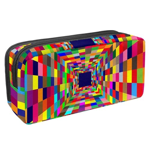 Eslifey Federmäppchen, violettes Blumenmuster, großes Fassungsvermögen, Federmäppchen, Schreibwaren, Stiftetasche, Mehrfarbig 10, 2.3x8.2x3.9in/6x21x10cm, Kosmetikkoffer von Eslifey