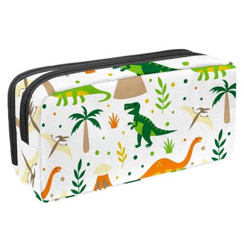 Eslifey Federmäppchen, wildes Dinosaurier-Muster, großes Fassungsvermögen, Federmäppchen, Schreibwaren, Stiftetasche, Mehrfarbig 1, 2.3x8.2x3.9in/6x21x10cm, Kosmetikkoffer von Eslifey