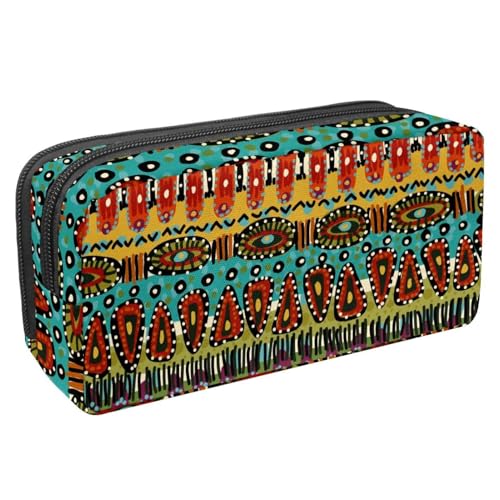 Eslifey Federmäppchen, wildes Dinosaurier-Muster, großes Fassungsvermögen, Federmäppchen, Schreibwaren, Stiftetasche, Mehrfarbig 2, 2.3x8.2x3.9in/6x21x10cm, Kosmetikkoffer von Eslifey