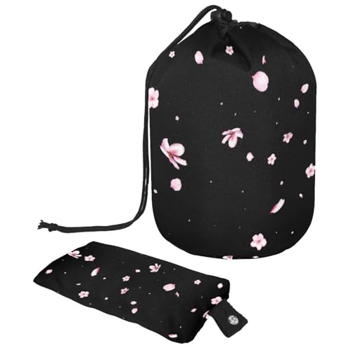 Eslifey Große Make-up-Tasche mit Kordelzug, Dinosaurier und tropische Blätter, Blumenmuster, Reise-Kosmetiktasche, tragbare Make-up-Organizer-Tasche, Mehrfarbig 4, 9.9x6.9in/25.2x17.6cm von Eslifey