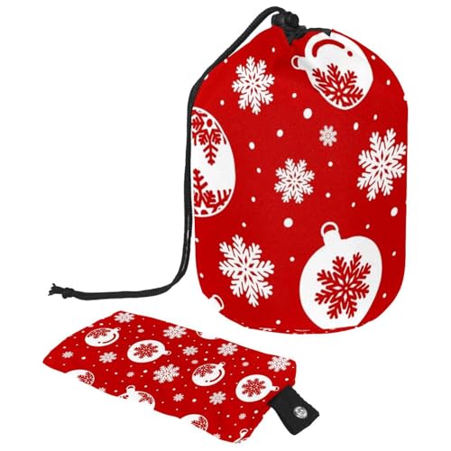 Eslifey Große Make-up-Tasche mit Kordelzug, Motiv: Frohe Weihnachten, Hirsch, Reise-Kosmetiktasche, tragbare Make-up-Organizer-Tasche, Mehrfarbig 3, 9.9x6.9in/25.2x17.6cm von Eslifey