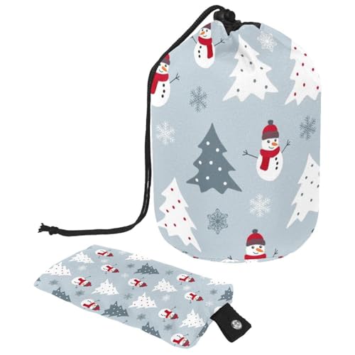 Eslifey Große Make-up-Tasche mit Kordelzug, Motiv: Frohe Weihnachten, Hirsch, Reise-Kosmetiktasche, tragbare Make-up-Organizer-Tasche, Mehrfarbig 6, 9.9x6.9in/25.2x17.6cm von Eslifey