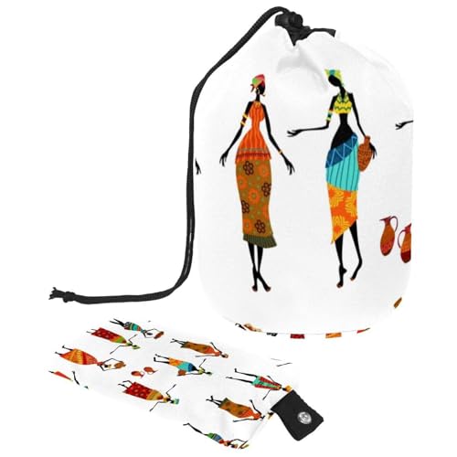 Eslifey Große Make-up-Tasche mit Kordelzug, afrikanische Frauen, Reise-Kosmetiktasche, tragbare Make-up-Organizer-Tasche, mehrfarbig, 9.9x6.9in/25.2x17.6cm Eslifey Große Make-up-Tasche mit Kordelzug, afrikanische Frauen, Reise-Kosmetiktasche, tragbare Make-up-Organizer-Tasche, mehrfarbig, 9.9x6.9in/25.2x17.6cm von Eslifey