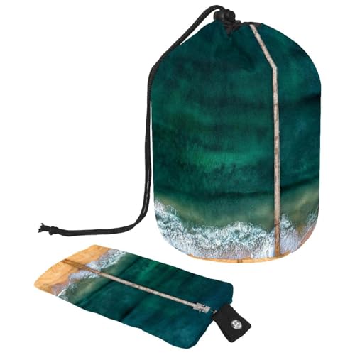 Eslifey Große Make-up-Tasche mit Kordelzug, handgezeichnet, niedlicher Dinosaurier, Reise-Kosmetiktasche, tragbare Make-up-Organizer-Tasche, Mehrfarbig 4, 9.9x6.9in/25.2x17.6cm von Eslifey