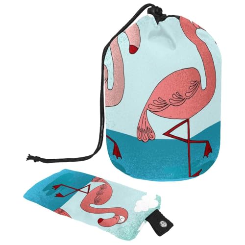 Eslifey Große Make-up-Tasche mit Kordelzug, handgezeichnet, niedlicher Dinosaurier, Reise-Kosmetiktasche, tragbare Make-up-Organizer-Tasche, Mehrfarbig 5, 9.9x6.9in/25.2x17.6cm von Eslifey