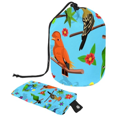 Eslifey Große Make-up-Tasche mit Kordelzug, handgezeichnet, niedlicher Dinosaurier, Reise-Kosmetiktasche, tragbare Make-up-Organizer-Tasche, Mehrfarbig 6, 9.9x6.9in/25.2x17.6cm von Eslifey