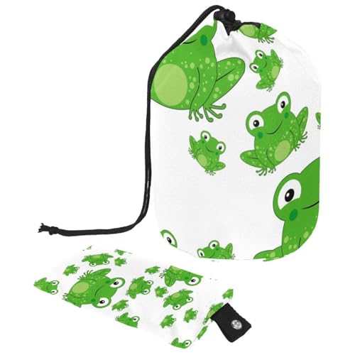 Eslifey Große Make-up-Tasche mit Kordelzug, lustiger grüner Dinosaurier, Reise-Kosmetiktasche, tragbare Make-up-Organizer-Tasche, Mehrfarbig 10, 9.9x6.9in/25.2x17.6cm von Eslifey