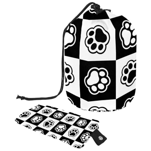 Eslifey Große Make-up-Tasche mit Kordelzug, lustiger grüner Dinosaurier, Reise-Kosmetiktasche, tragbare Make-up-Organizer-Tasche, Mehrfarbig 6, 9.9x6.9in/25.2x17.6cm von Eslifey