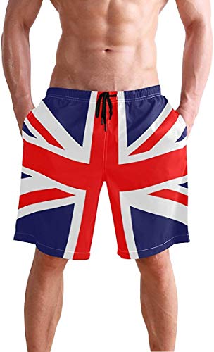 Eslifey Herren Badeshorts mit Union Jack-Flagge, Größe L Gr. Verschiedene Größen, multi von Eslifey