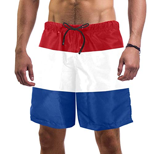 Eslifey Herren Strand-Shorts, Flagge der Niederlande, Badehose, elastischer Badeanzug, Boardshorts für Herren, L Gr. XL, multi von Eslifey