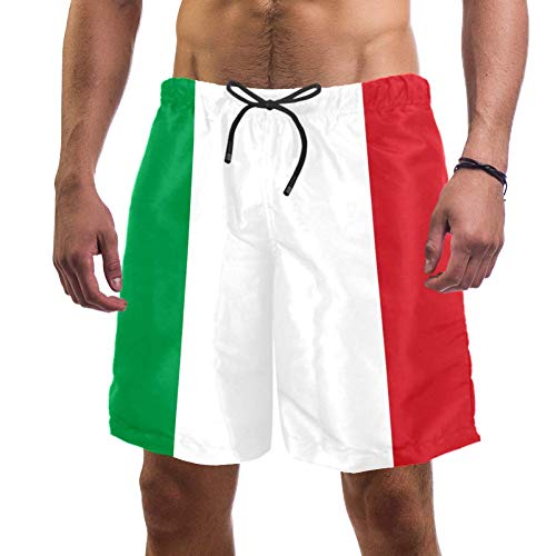 Eslifey Herren Strand Shorts Flagge Italien Badehose Elastisch Badeanzug Boardshorts für Herren, L Gr. XL, multi von Eslifey