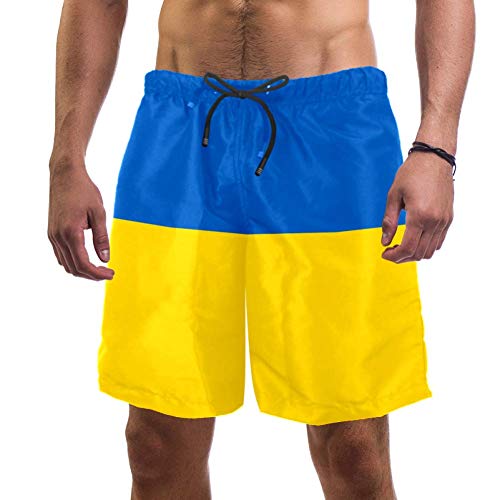 Eslifey Herren Strand Shorts Flagge der Ukraine Badehose Elastischer Badeanzug Boardshorts für Herren, L Gr. XXL, multi von Eslifey