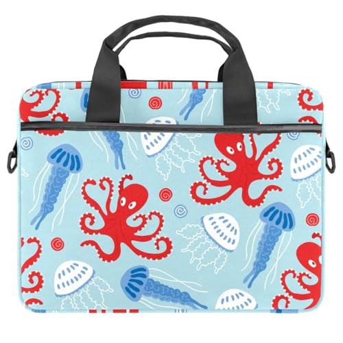 Eslifey Laptoptasche mit Weltraum-Raketen- und Sternenmuster, tragbar, Umhängetasche, Kuriertasche, Aktentasche mit Tragegriff, 33 - 35,6 cm (13 14 Zoll), Mehrfarbig 5, 11x14.5x1.2in /28x36.8x3 cm von Eslifey