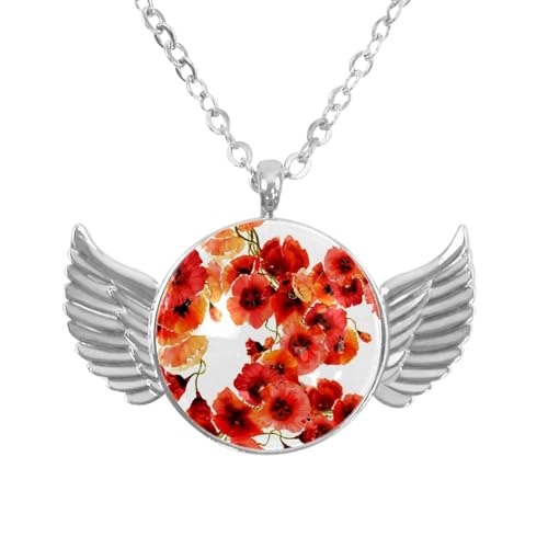 Eslifey Magnetische Lesezeichen, Mohnblumen, Blumenmuster, Seitenmarkierungen, Leder, Lesezeichen, Buchzubehör, für Studenten, Lehrer, Lesen, 6 Stück von Eslifey