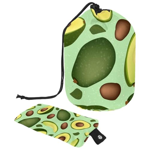 Eslifey Reise-Kosmetiktasche, Make-up-Tasche, multifunktional, Kulturbeutel, runder Organizer, Aufbewahrungstasche, Cartoon-Dinosaurier, Gelb, Dino, Tiere, Blatt, Vogelmuster, Mehrfarbig 10, von Eslifey