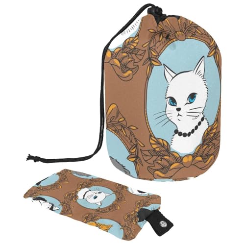 Eslifey Reise-Kosmetiktasche, Make-up-Tasche, multifunktional, Kulturbeutel, runder Organizer, Aufbewahrungstasche, Dinosaurier, niedliche Tiere, Wald, buntes Muster, Mehrfarbig 3, von Eslifey