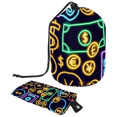 Eslifey Reise-Kosmetiktasche, Make-up-Tasche, multifunktional, Kulturbeutel, runder Organizer, Aufbewahrungstasche, Dinosaurier, niedliche Tiere, Wald, buntes Muster, Mehrfarbig 8, von Eslifey