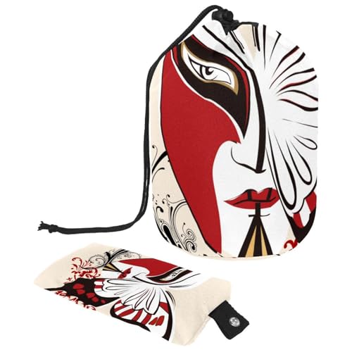 Eslifey Reise-Kosmetiktasche, Make-up-Tasche, multifunktional, Kulturbeutel, runder Organizer, Aufbewahrungstasche, Weihnachten, Einhorn, Dinosaurier, Flamingo, Alpaka, Mehrfarbig 2, von Eslifey