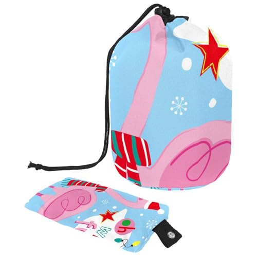 Eslifey Reise-Kosmetiktasche, Make-up-Tasche, multifunktionaler Kulturbeutel, runder Organizer, Aufbewahrungstasche, Dinosaurier-Fußabdruck-Muster, Mehrfarbig 3, 9.9x6.9in/25.2x17.6cm von Eslifey