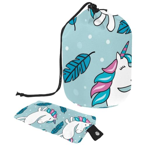 Eslifey Reise-Kosmetiktasche, Make-up-Tasche, multifunktionaler Kulturbeutel, runder Organizer, Aufbewahrungstasche, Dinosaurier-Fußabdruck-Muster, Mehrfarbig 6, 9.9x6.9in/25.2x17.6cm von Eslifey