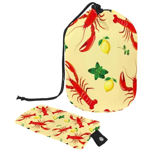 Eslifey Reise-Kosmetiktasche, Make-up-Tasche, multifunktionaler Kulturbeutel, runder Organizer, Aufbewahrungstasche, Dinosaurier-Fußabdruck-Muster, Mehrfarbig 9, 9.9x6.9in/25.2x17.6cm von Eslifey