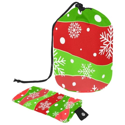 Eslifey Reise-Kosmetiktasche, Make-up-Tasche, multifunktionaler Kulturbeutel, runder Organizer, Aufbewahrungstasche, Weihnachts-Süßigkeitenstange, Schneeflocken, Mehrfarbig 9, 9.9x6.9in/25.2x17.6cm von Eslifey