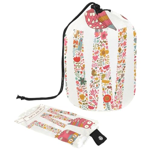 Eslifey Reise-Kosmetiktasche, Make-up-Tasche, multifunktionaler Kulturbeutel, runder Organizer, Aufbewahrungstasche, niedliche Dinosaurier, Vulkane, Mehrfarbig 2, 9.9x6.9in/25.2x17.6cm von Eslifey