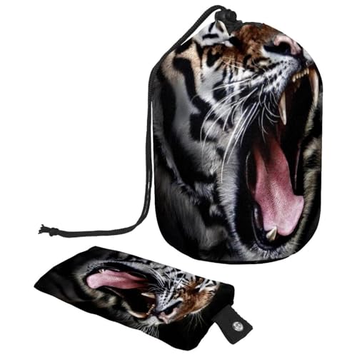 Eslifey Reise-Kosmetiktasche, Make-up-Tasche, multifunktionaler Kulturbeutel, runder Organizer, Aufbewahrungstasche, prähistorischer Dinosaurier, Mehrfarbig 6, 9.9x6.9in/25.2x17.6cm von Eslifey