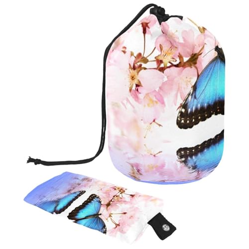 Eslifey Reise-Kosmetiktasche, Make-up-Tasche, multifunktionaler Kulturbeutel, runder Organizer, Aufbewahrungstasche, rosa und violett, pastellfarbene Dinosaurier, Mehrfarbig 2, 9.9x6.9in/25.2x17.6cm von Eslifey