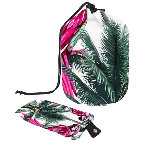 Eslifey Reise-Kosmetiktasche, Make-up-Tasche, multifunktionaler Kulturbeutel, runder Organizer, Aufbewahrungstasche, rosa und violett, pastellfarbene Dinosaurier, Mehrfarbig 8, 9.9x6.9in/25.2x17.6cm von Eslifey