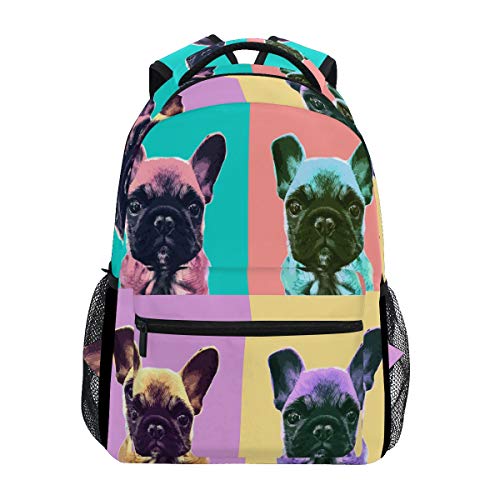 Eslifey Süßer Französische Bulldogge Rucksack Studenten Schultertasche Reisetasche College Schule Rucksäcke von Eslifey