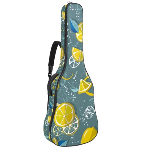 Eslifey Tasche für Akustikgitarre, Cartoon-Dinosaurier-Muster, verstellbarer Schultergurt, Gitarrenkoffer, Gigbag 101,6 cm, 104,4 cm, 106,7, Mehrfarbig 10, 42.9x16.9x4.7 in, Taschen-Organizer von Eslifey