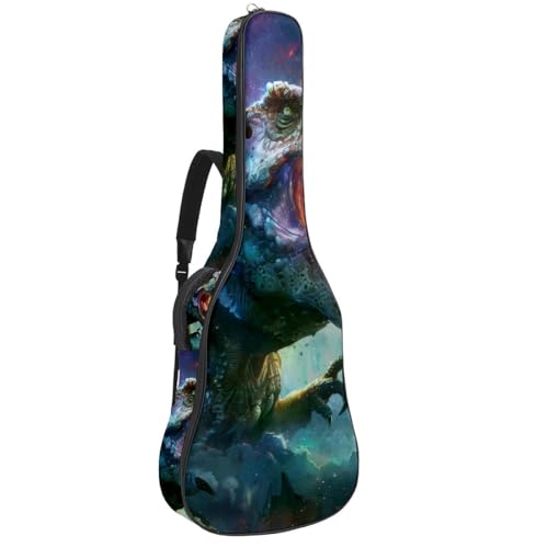 Eslifey Tasche für Akustikgitarre, Dinosaurier, Fantasy, Galaxie, verstellbarer Schultergurt, Gitarrenkoffer, Gigbag 101,6 cm, 104,7 cm, 106,7 cm, mehrfarbig, 42.9x16.9x4.7 in, Taschen-Organizer von Eslifey