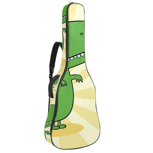 Eslifey Tasche für Akustikgitarre, Dinosaurier, Tier, verstellbarer Schultergurt, Gitarrenkoffer, Gigbag 101,6 cm, 104,4 cm, 106,7, Mehrfarbig 1, 42.9x16.9x4.7 in, Taschen-Organizer von Eslifey