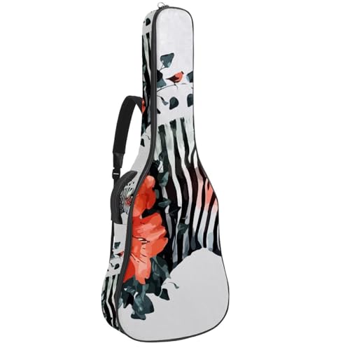 Eslifey Tasche für Akustikgitarre, Dinosaurier, Tier, verstellbarer Schultergurt, Gitarrenkoffer, Gigbag 101,6 cm, 104,4 cm, 106,7, Mehrfarbig 8, 42.9x16.9x4.7 in, Taschen-Organizer von Eslifey