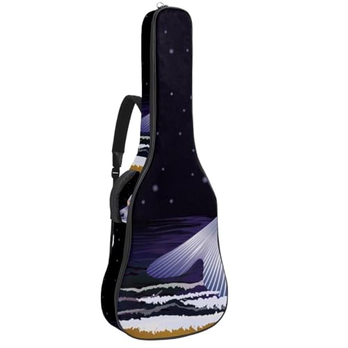 Eslifey Tasche für Akustikgitarre, Dinosaurier, verstellbarer Schultergurt, Gitarrenkoffer, Gigbag 101,6 cm, 104,4 cm, 106,7 cm, Mehrfarbig 2, 42.9x16.9x4.7 in, Taschen-Organizer von Eslifey