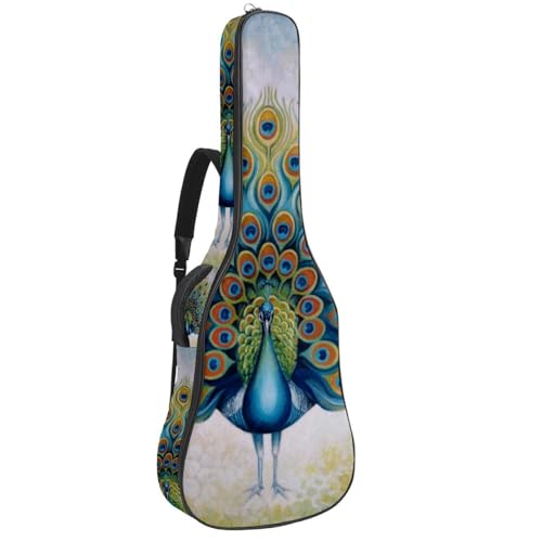 Eslifey Tasche für Akustikgitarre, Dinosaurier, verstellbarer Schultergurt, Gitarrenkoffer, Gigbag 101,6 cm, 104,4 cm, 106,7 cm, Mehrfarbig 5, 42.9x16.9x4.7 in, Taschen-Organizer von Eslifey