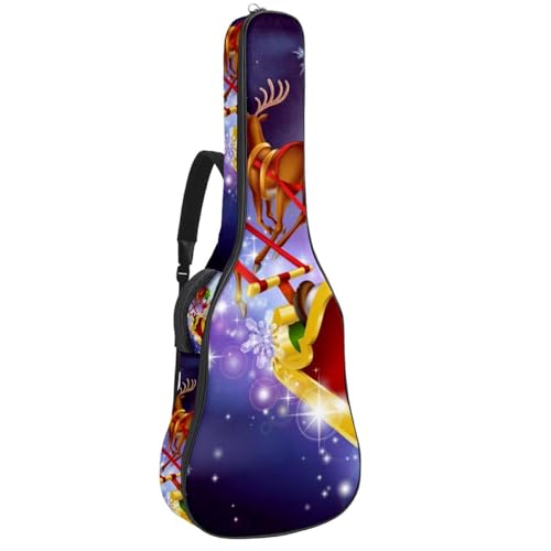 Eslifey Tasche für Akustikgitarre, Dinosaurier, verstellbarer Schultergurt, Gitarrenkoffer, Gigbag 101,6 cm, 104,4 cm, 106,7 cm, Mehrfarbig 7, 42.9x16.9x4.7 in, Taschen-Organizer von Eslifey
