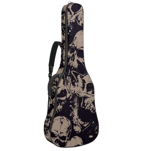 Eslifey Tasche für Akustikgitarre, Dinosaurier-Szene, verstellbarer Schultergurt, Gitarrenkoffer, Gigbag 101,6 cm, 104,4 cm, 106,7, Mehrfarbig 8, 42.9x16.9x4.7 in, Taschen-Organizer von Eslifey