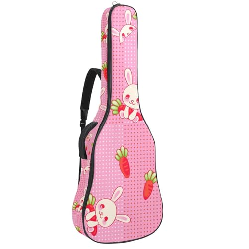 Eslifey Tasche für Akustikgitarre, Dinosaurier-Szene, verstellbarer Schultergurt, Gitarrenkoffer, Gigbag 101,6 cm, 104,4 cm, 106,7, Mehrfarbig 9, 42.9x16.9x4.7 in, Taschen-Organizer von Eslifey