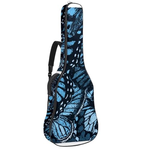 Eslifey Tasche für Akustikgitarre, Schwarz und Weiß, Dinosaurier, verstellbarer Schultergurt, Gitarrenkoffer, Gigbag 101,6 cm, 104,4 cm, 106,7 cm, Mehrfarbig 6, 42.9x16.9x4.7 in, Taschen-Organizer von Eslifey