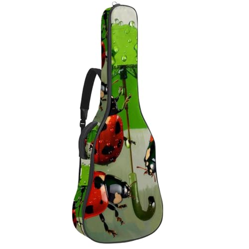 Eslifey Tasche für Akustikgitarre, grüner Regenschirm und Marienkäfer, verstellbarer Schultergurt, Gitarrenkoffer, Gigbag 101,6 cm, 104,7 cm, 106,7 cm, mehrfarbig, 42.9x16.9x4.7 in, Taschen-Organizer Eslifey Tasche für Akustikgitarre, grüner Regenschirm und Marienkäfer, verstellbarer Schultergurt, Gitarrenkoffer, Gigbag 101,6 cm, 104,7 cm, 106,7 cm, mehrfarbig, 42.9x16.9x4.7 in, Taschen-Organizer von Eslifey