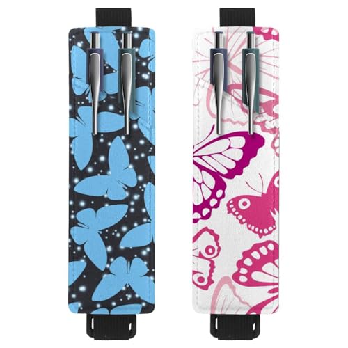 Eslifey Tragbarer Stifthalter, Garten-Muschel-Seestern-Stifthalter, Stifteetui für 2 oder 3 Stifte, verstellbares Gummiband, abnehmbar, 2 Stück, Multi 11, 6.1x1.8in/15.4x4.6cm von Eslifey